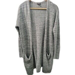 Express Women's Grey  Light Open Front Cardigan Sweater, size M